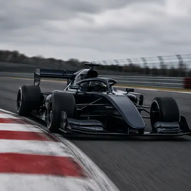 サーキットを走行するレーシングカー